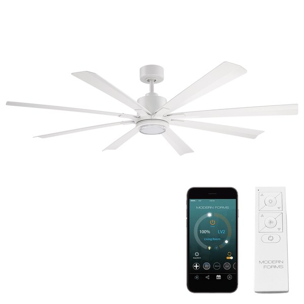 Modern Forms Fans Size Matters Indoor or Outdoor Smart Ceiling Fan 2700-3000-4000-5000K LED in Matte White FR-W2403-65L-MW - main